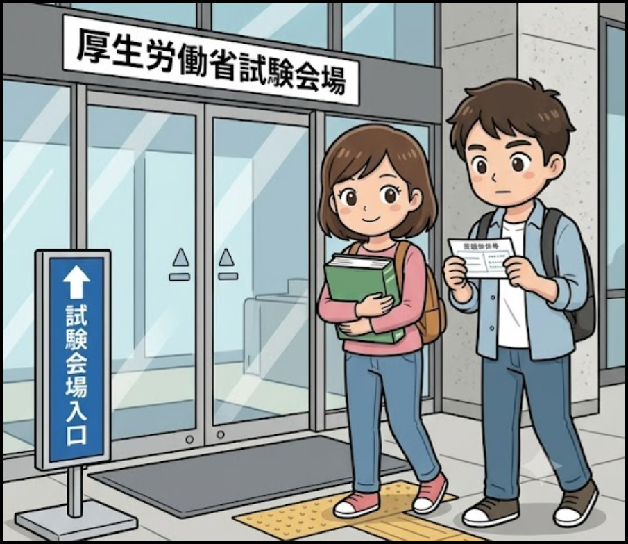 試験会場に向かう受験生